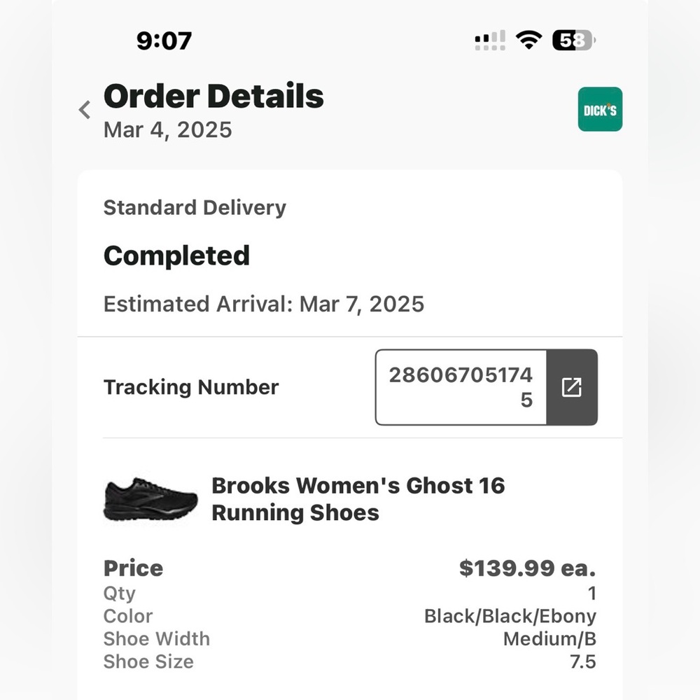 Brooks Women's Ghost 16 Black Running Shoes